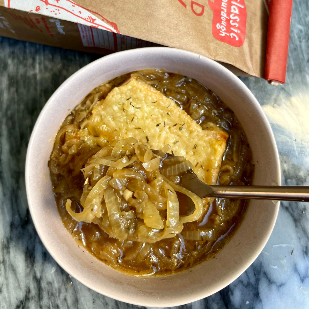 French Onion Soup (GlutenFree, AlcoholFree) Bread SRSLY