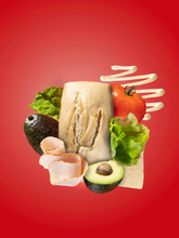 Load image into Gallery viewer, Bread SRSLY Classic Sourdough loaf surrounded by yummy toppings like avocado and tomato