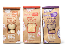 Load image into Gallery viewer, Bread SRSLY gluten-free sourdough bread sampler. Gluten-free classic sourdough, gluten-free sandwich rolls, gluten-free dinner rolls pictured front facing on a white background.