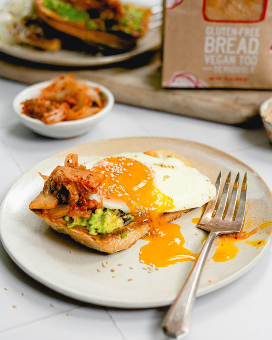 Kimchi Avocado Toast (Gluten-Free, Gut Healthy)