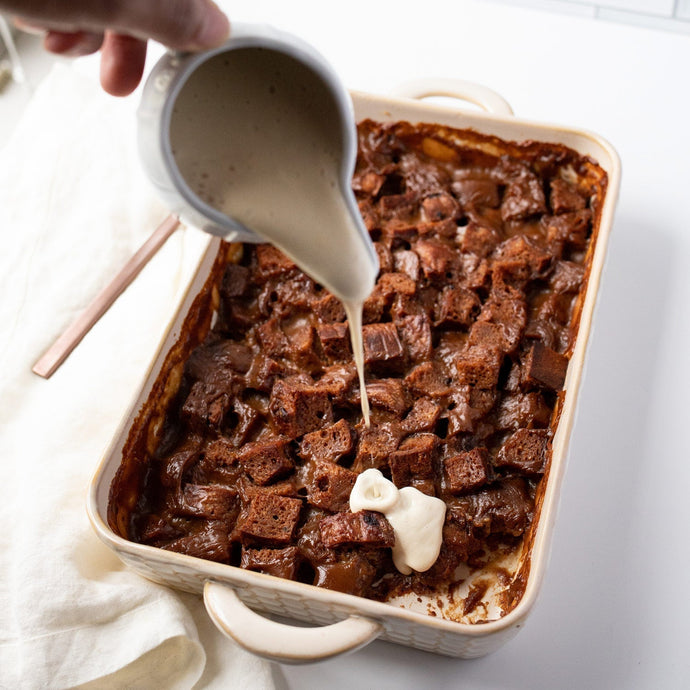 Cinnamon Raisin Bread Pudding (Vegan & Gluten-Free)