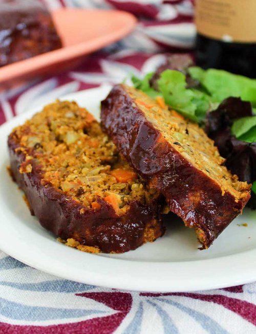 Lentil Quinoa Loaf (Gluten-Free, Vegan)