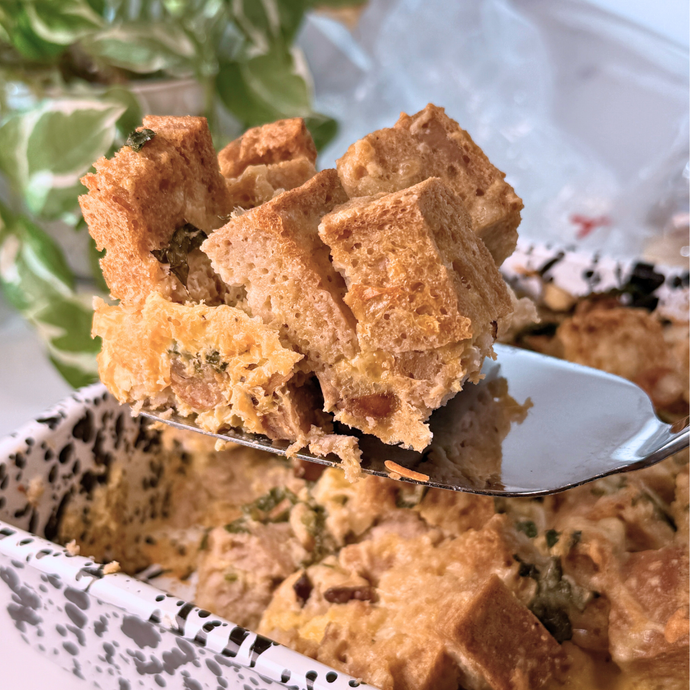 Savory Sausage & Veggie Sourdough Strata (Gluten-Free)