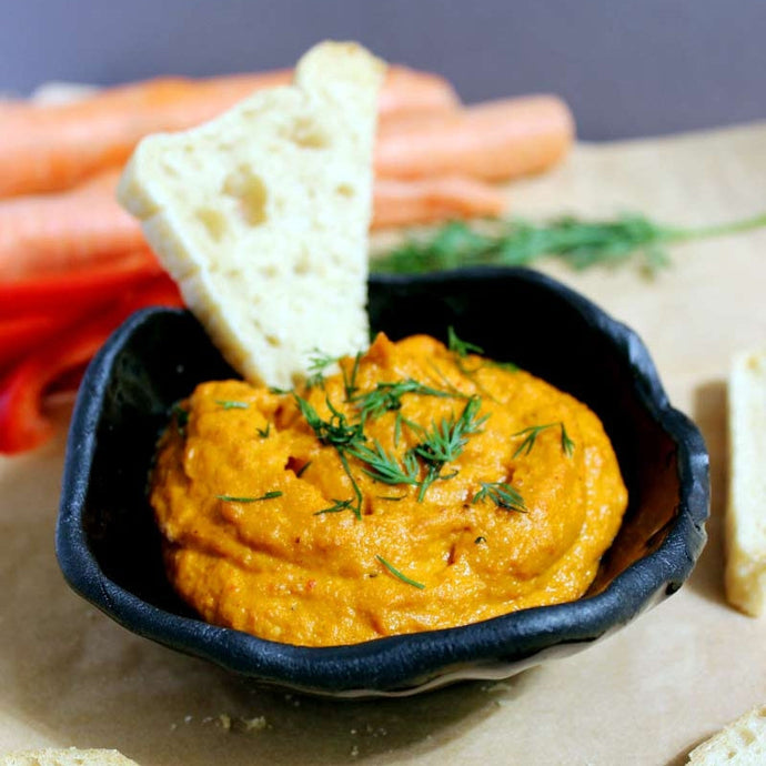 Spicy Roasted Carrot Dip With Lentils (Vegan, Gluten-Free)