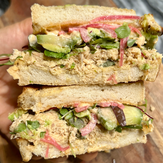 Salmon Salad Sandwich (Gluten-Free, Dairy-Free)