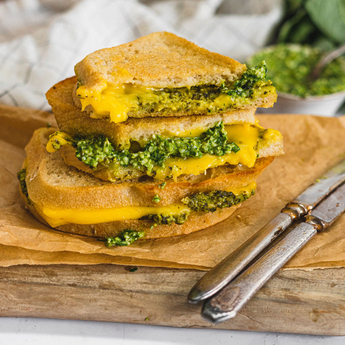 Dairy-Free, Nut-Free Pesto Grilled Cheese Sandwich