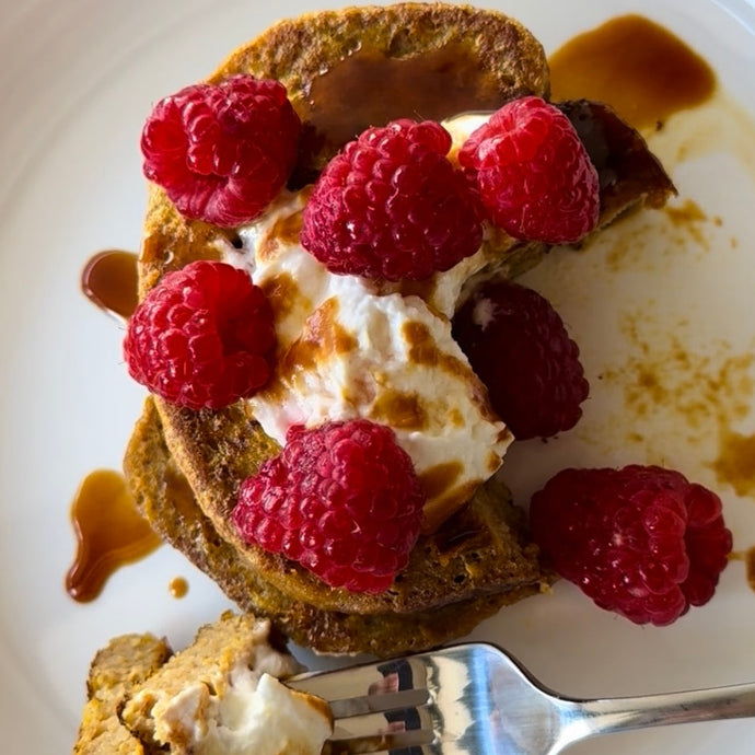 Pumpkin French Toast w/ Salted Caramel Syrup (Gluten-Free)