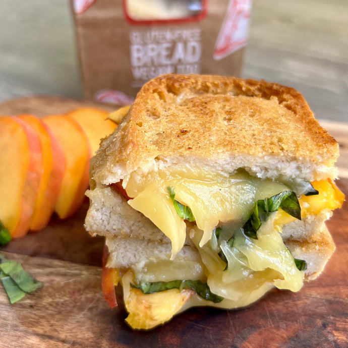 Gluten-Free Peach & Basil Grilled Cheese (Dairy-Free Option)