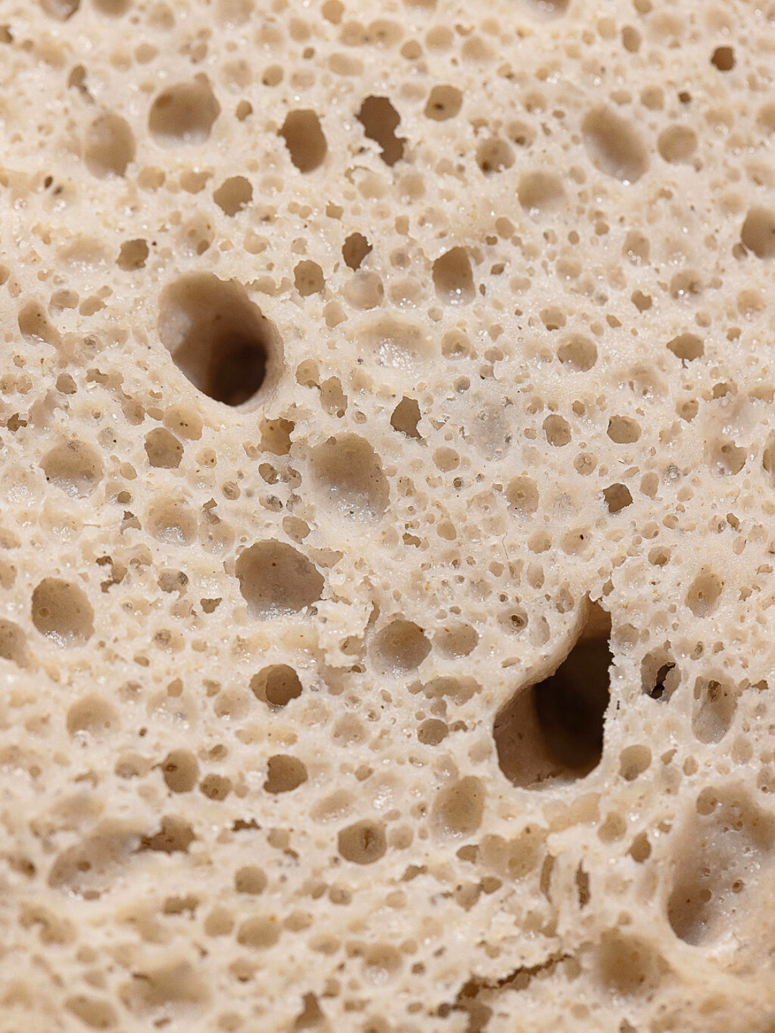 Close up shot of Bread SRSLY gum-free, rice-free sandwich roll.