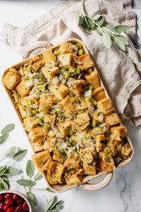 Bread SRSLY gluten-free stuffing made with Classic Sourdough