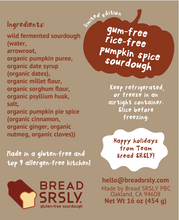 Load image into Gallery viewer, Pumpkin Spice Gluten-Free Sourdough Loaf - 3 Pack (Gum-Free, Rice-Free)