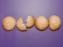 Load image into Gallery viewer, Bread SRSLY gluten-free sourdough sandwich rolls on a purple background.