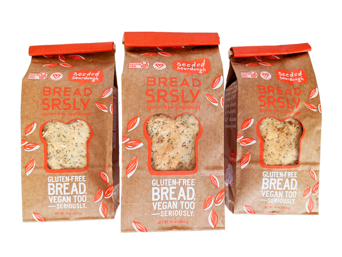 3 pack of Bread SRSLY gluten-free Seeded Sourdough Loaves
